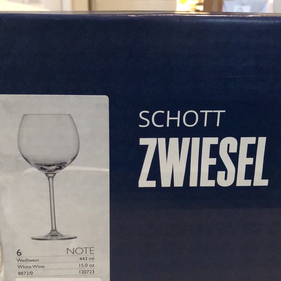 Schott Zwiesel Dining Set Of 6 New White Wine Glasses Made In